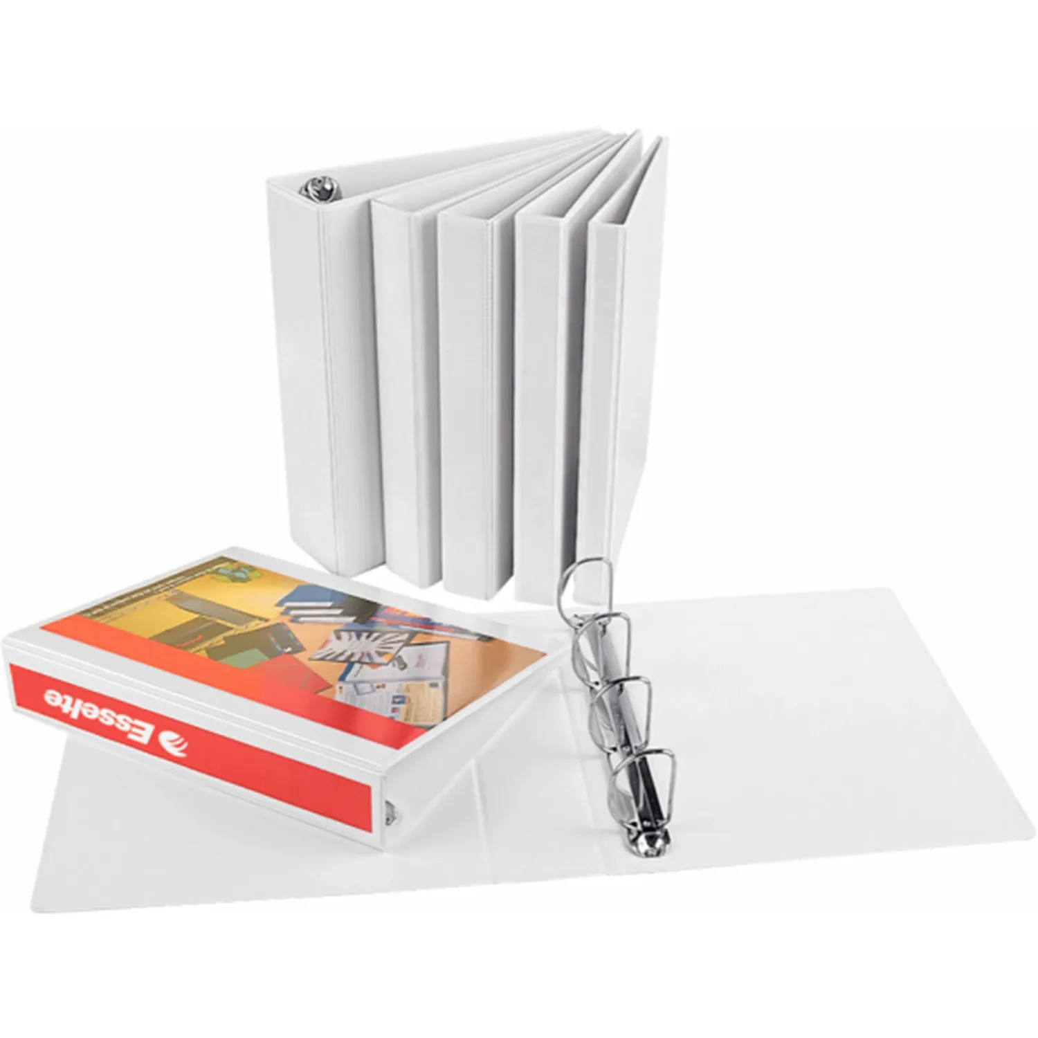 Esselte Essentials Panorama raccoglitore 4 anelli bianco 4.4 cm