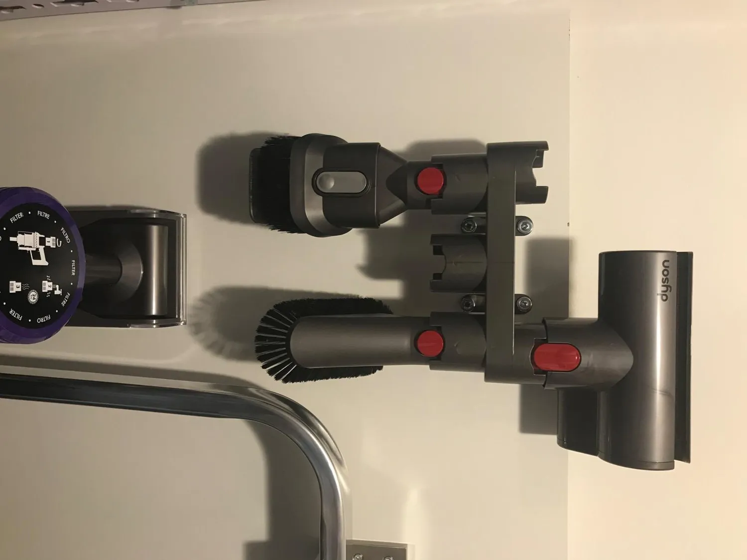 ABClife supporto parete aspirapolvere Dyson V7 V8 V10 grigio accessori