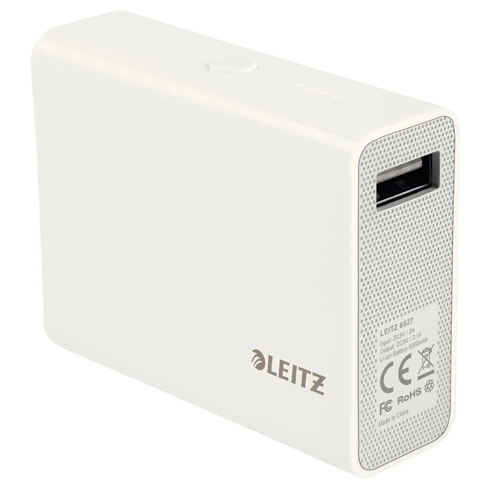 Leitz Ergo WOW Complete 65280001 power bank 12000 mAh 2 USB bianco