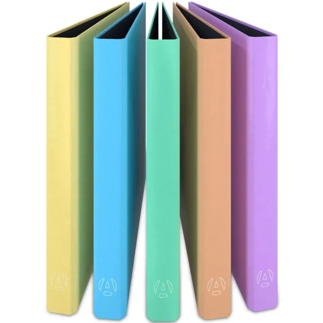 Acropaq Aquarelle registratore a leva A4 5 pezzi 80 mm assortiti