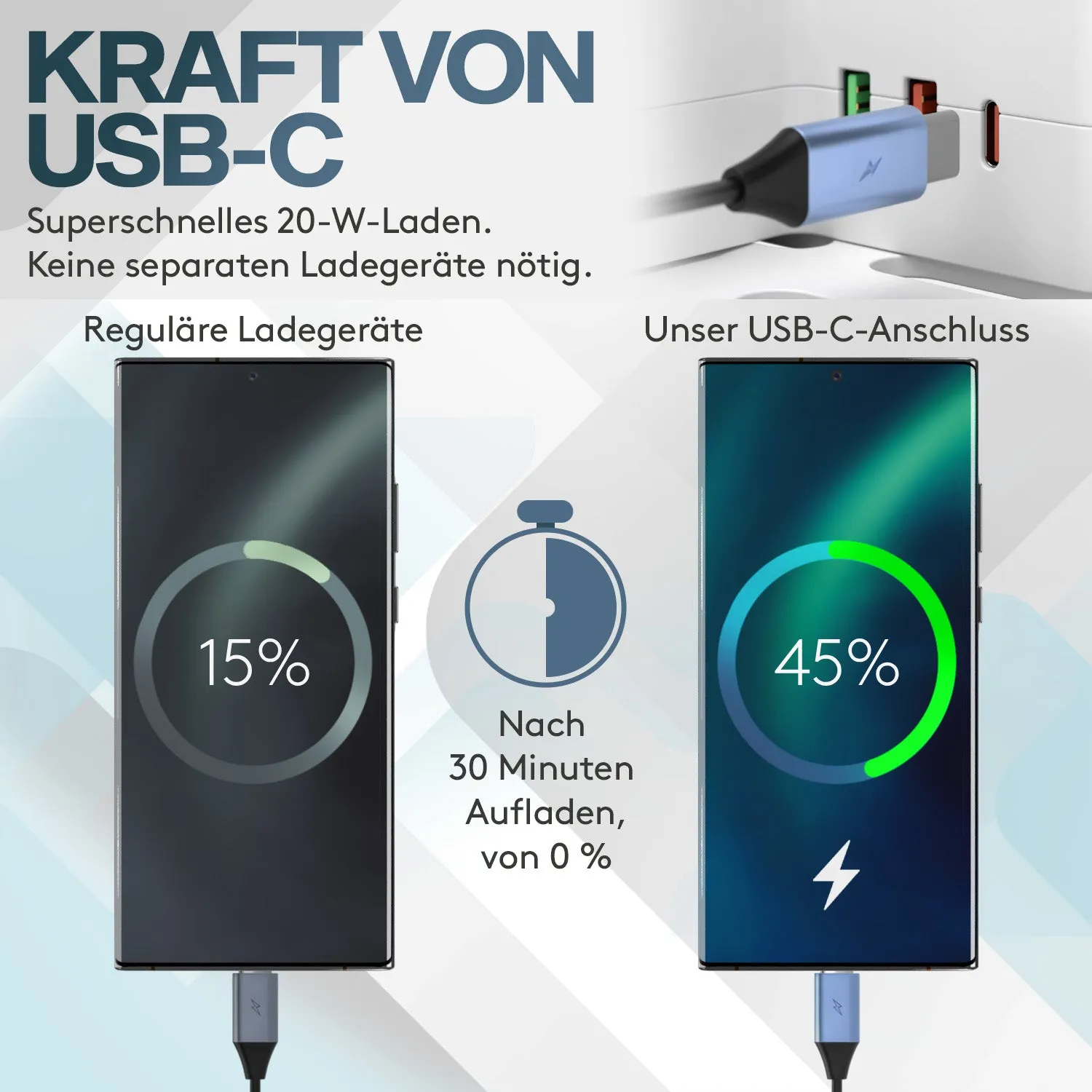 ACROPAQ Multipresa 5 posti + 3 USB nera protezione