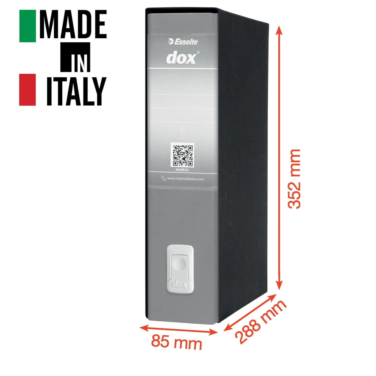Esselte Dox 2 registratore a leva protocollo Infinity 6 pezzi dorso 8 cm