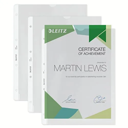 Leitz Premium 47800003 buste a tasca A4 trasparente goffrato