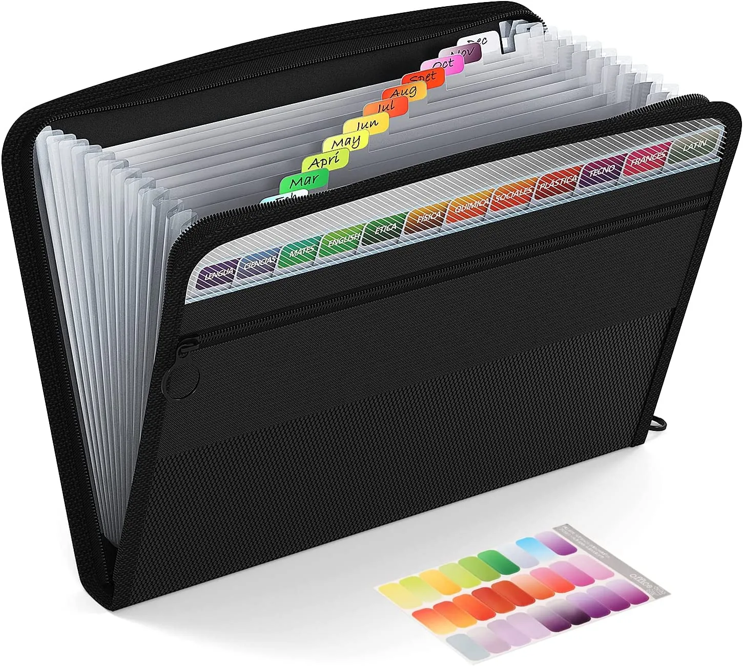 ABClife Cartella Documenti Zip A4 13 Tasche Colorata