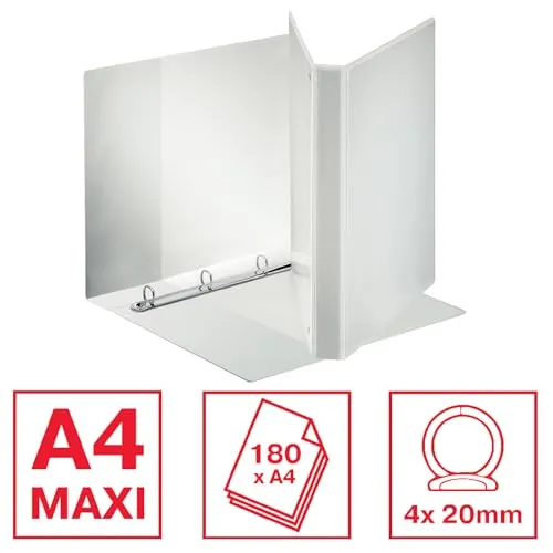 Esselte 394751000 raccoglitore 4 anelli bianco 20 mm