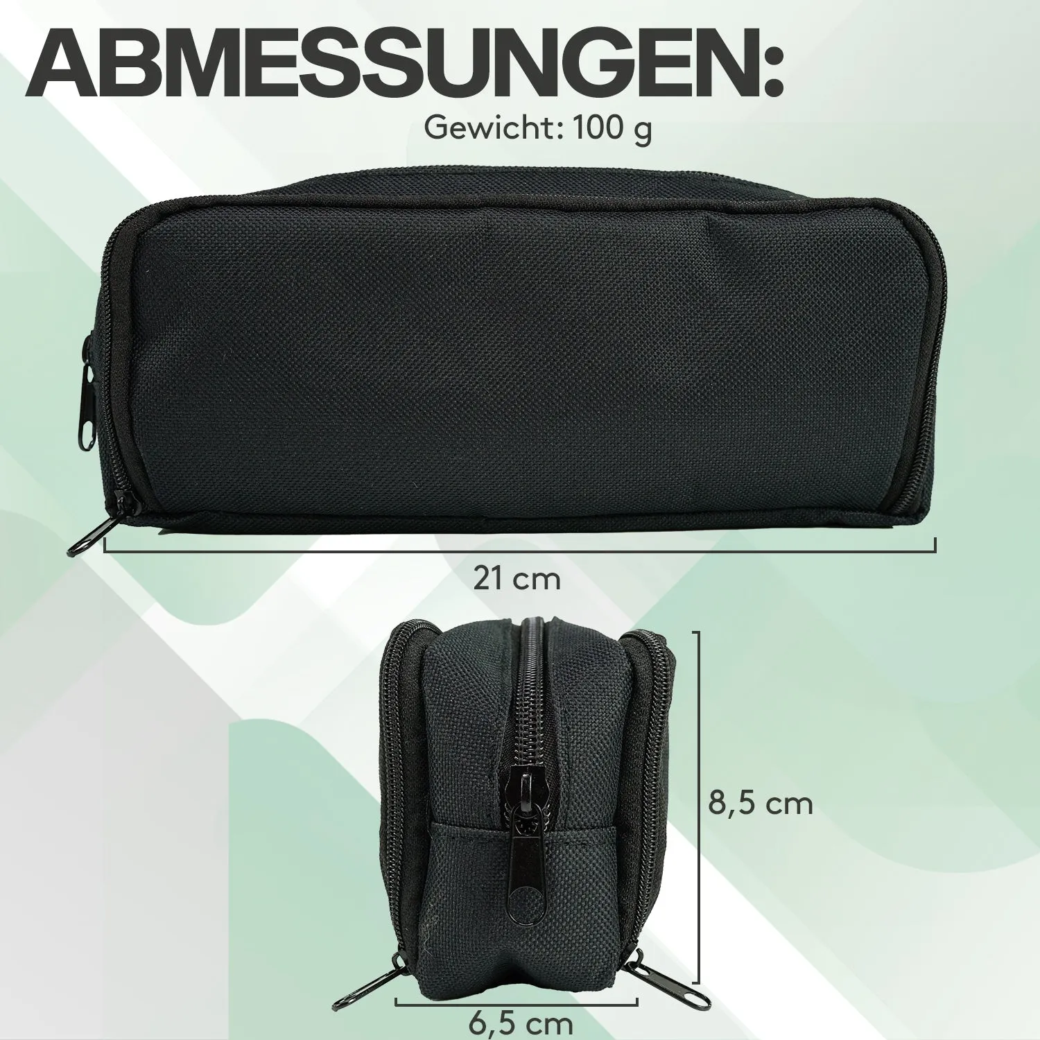 ACROPAQ Astuccio 3 Scomparti Nero per 75 Penne