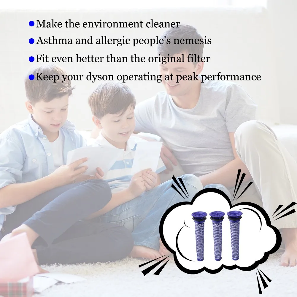 ABClife filtro aspirapolvere Dyson V6 V7 V8 lavabile 3 pezzi