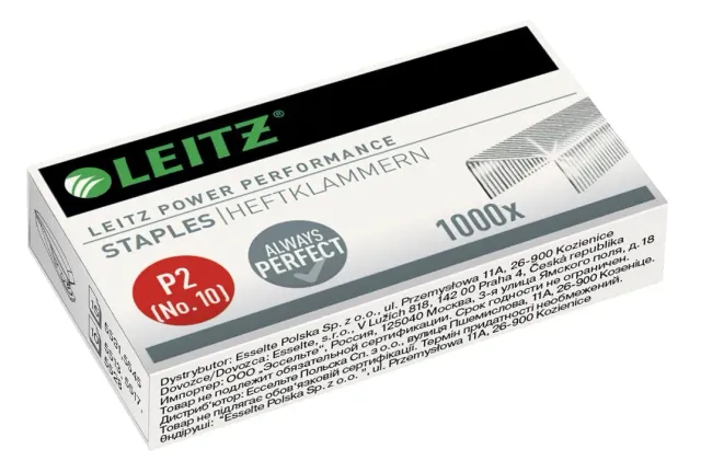 Leitz P2 punti No.10 acciaio scatola 1000 pezzi cucitrici