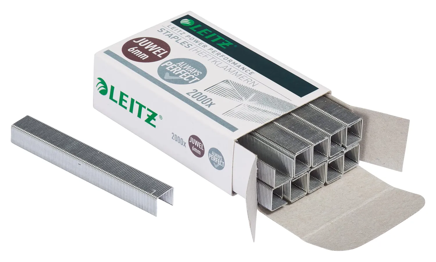 Leitz Juwel 56420000 punti metallici 6 mm zincati 2000 pezzi