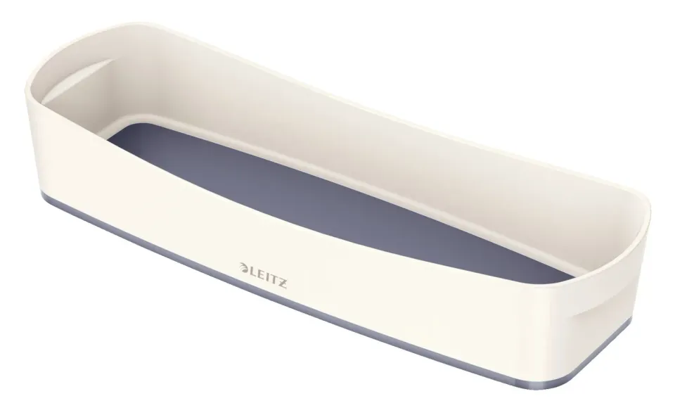 Leitz MyBox Vaschetta Portaoggetti Piccola Bianco Grigio Antiscivolo