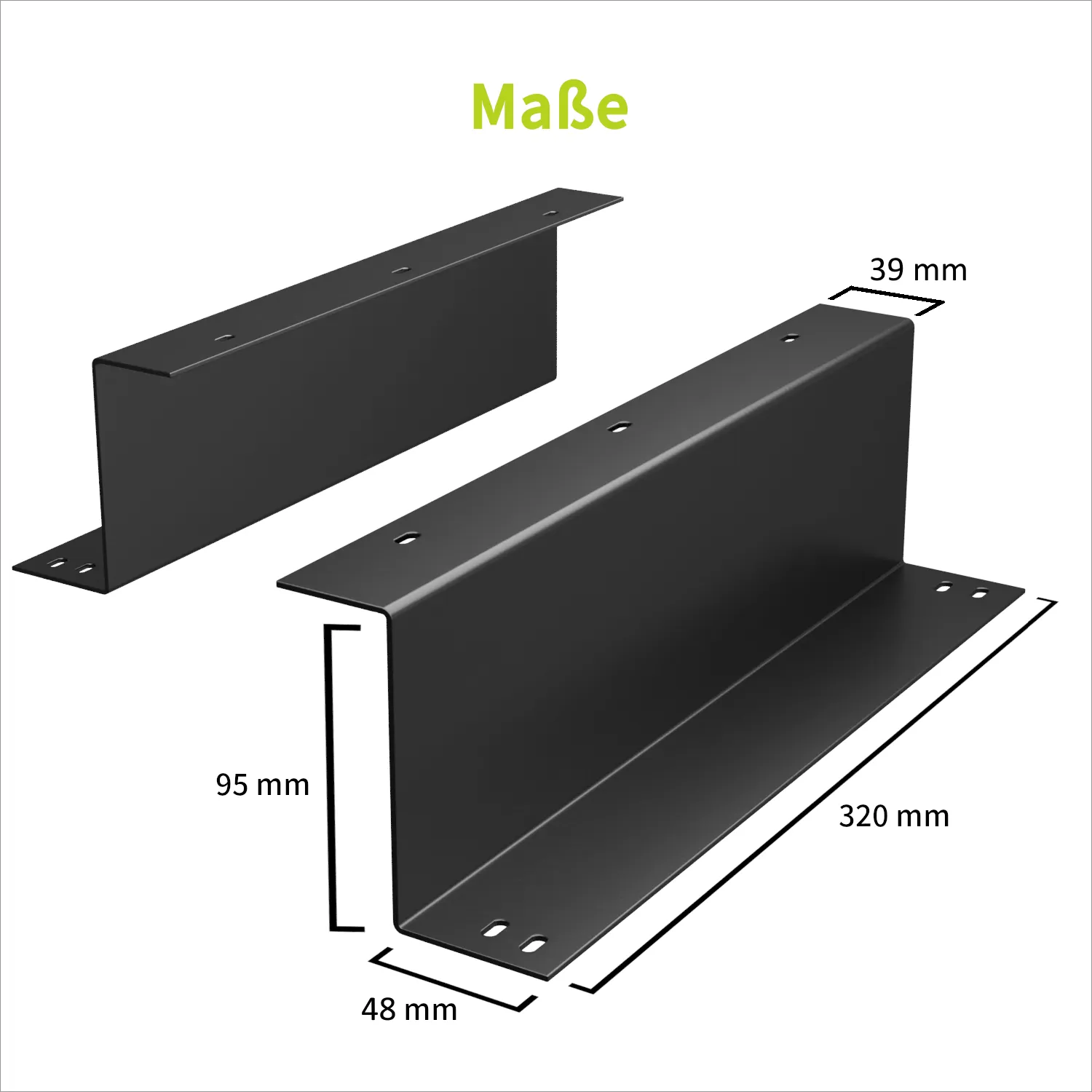 ACROPAQ staffe sospensione cassetto cassa 33 cm sotto banco