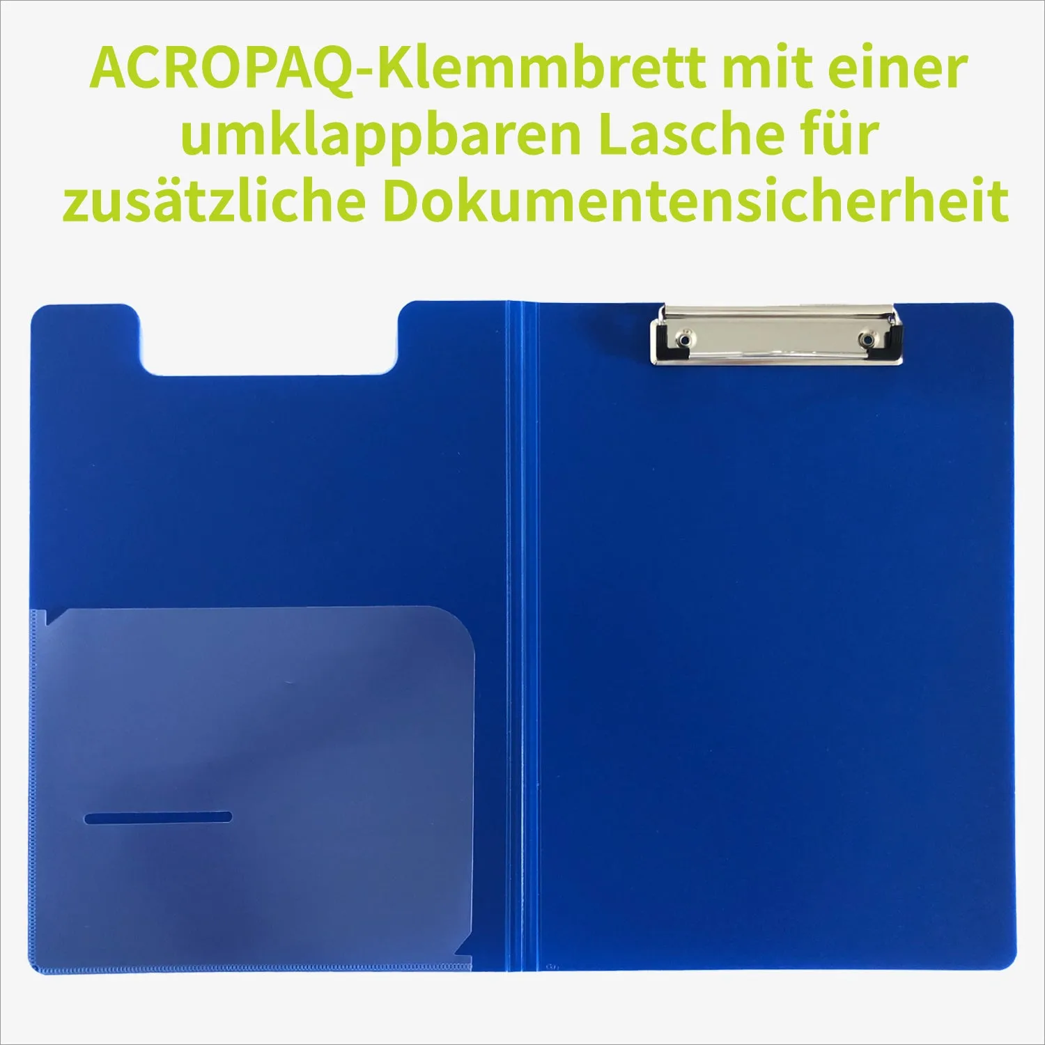 Acropaq Portablocco A4 con Copertina Blu Scuro con Tasca