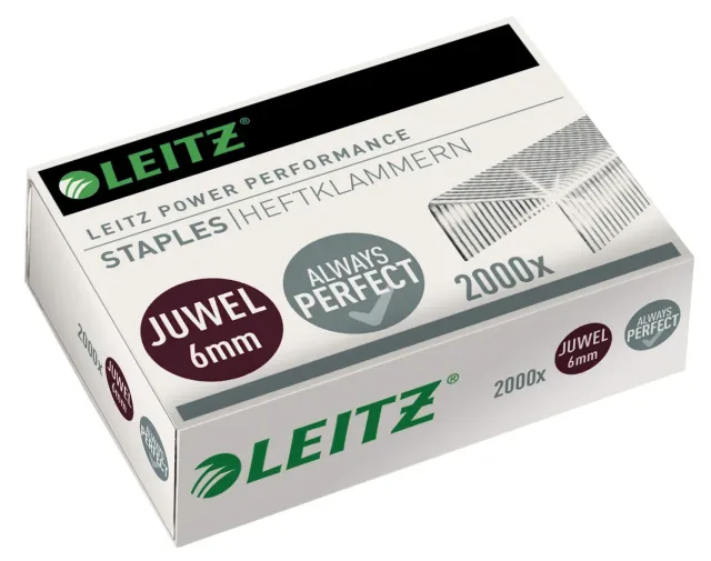Leitz Juwel 56420000 punti metallici 6 mm zincati 2000 pezzi