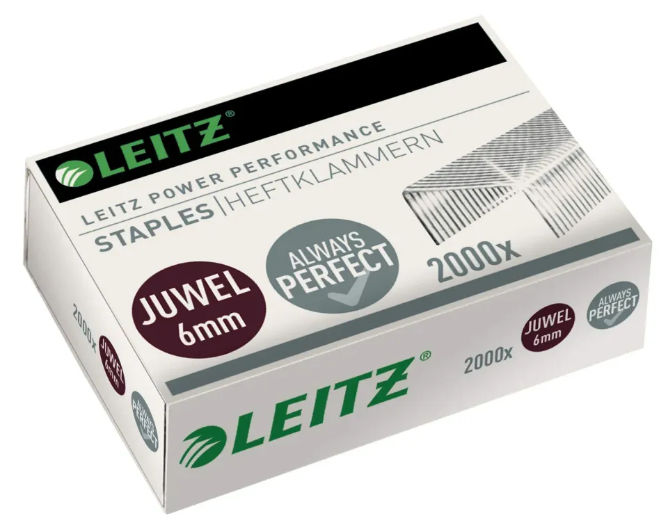 Leitz Juwel 56420000 punti metallici 6 mm zincati 2000 pezzi