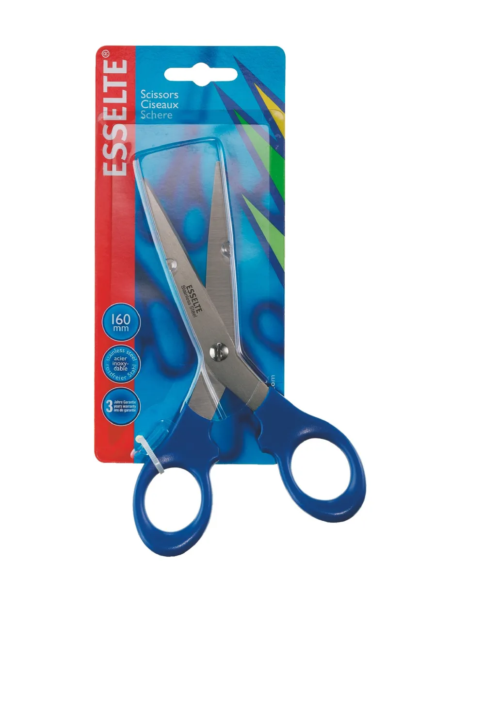 Esselte Office 82123 forbici 20 cm blu lame inox autoaffilanti