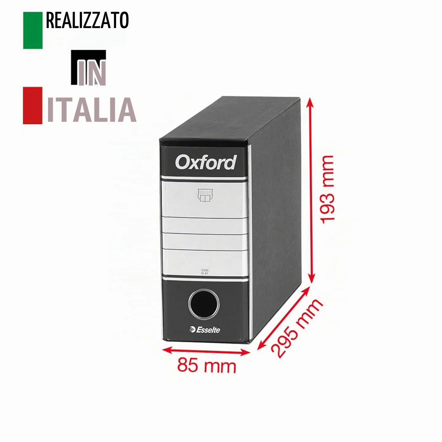 Oxford G81 390781180 registratore memorandum leva verde 8 cm