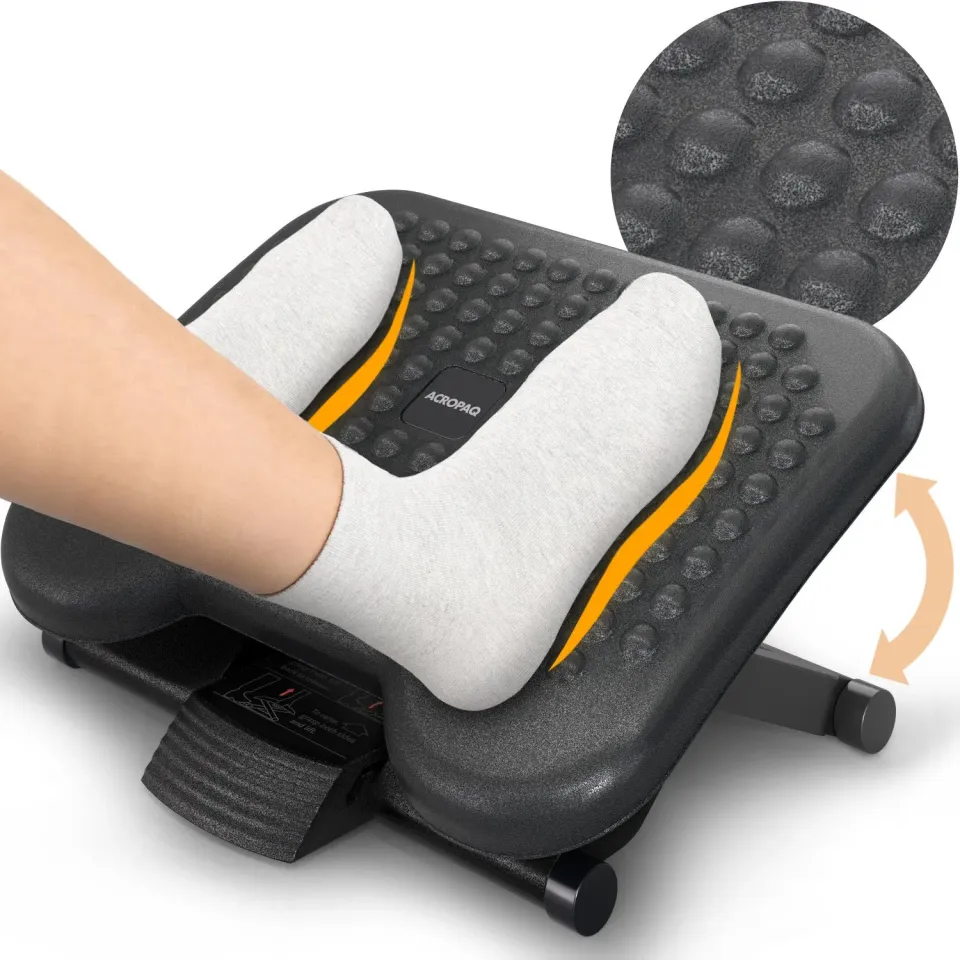 ACROPAQ Relax Poggiapiedi ergonomico regolabile nero