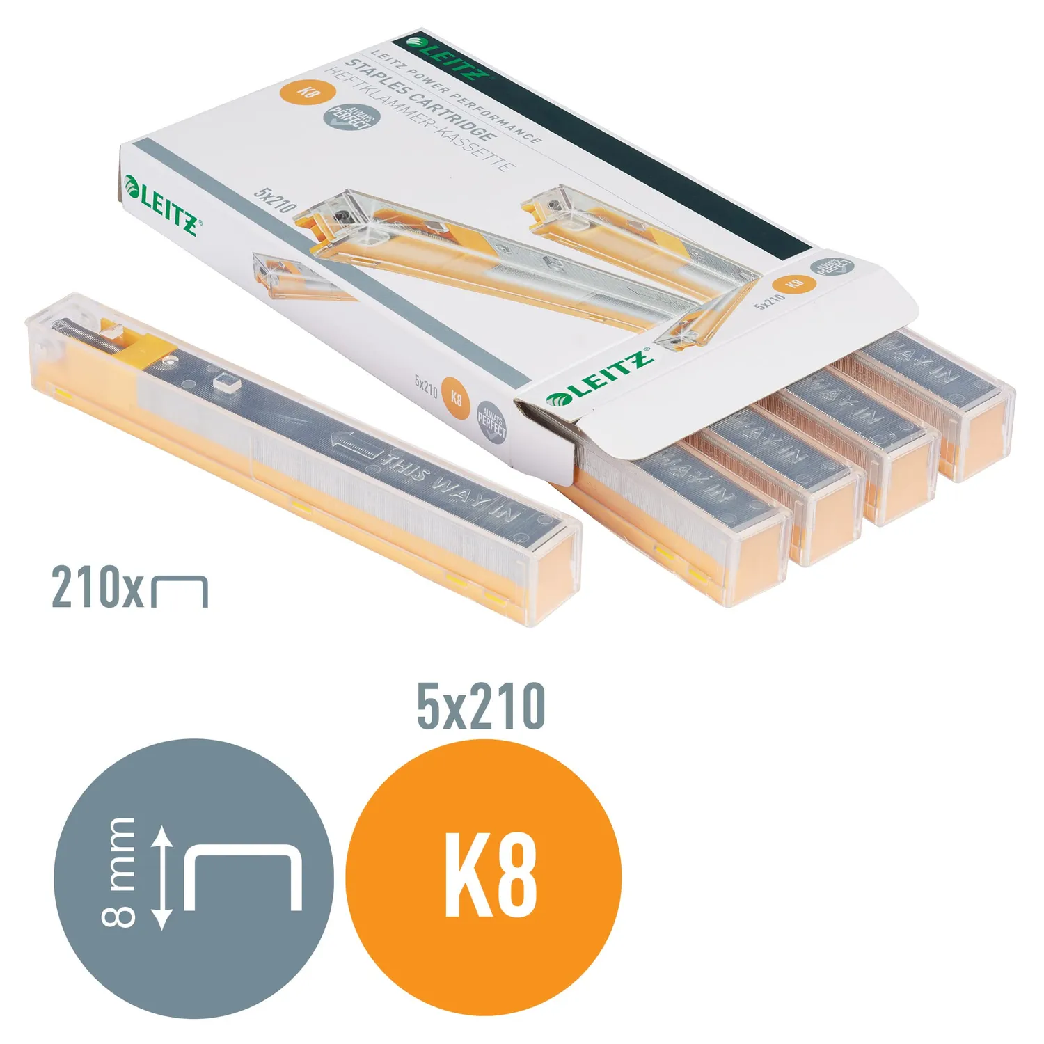 Leitz Ergo WOW Power Performance K8 punti 40 fogli 1050 pz acciaio