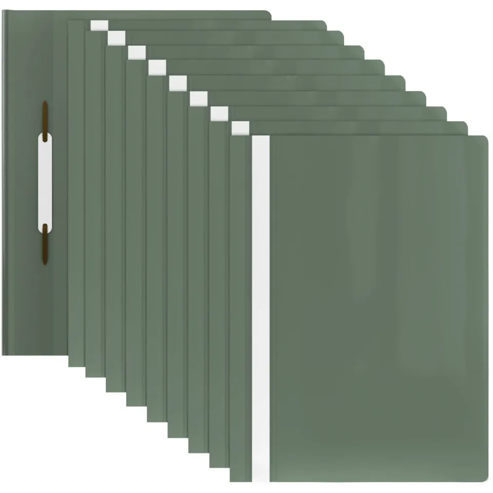 ACROPAQ Cartelline con Clip A4 10 Pezzi Verde Pastello