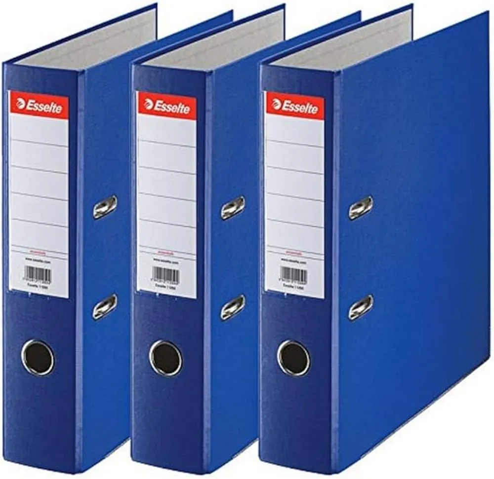 Esselte Essentials D75 Raccoglitore a Leva A4 Nero 3 pezzi