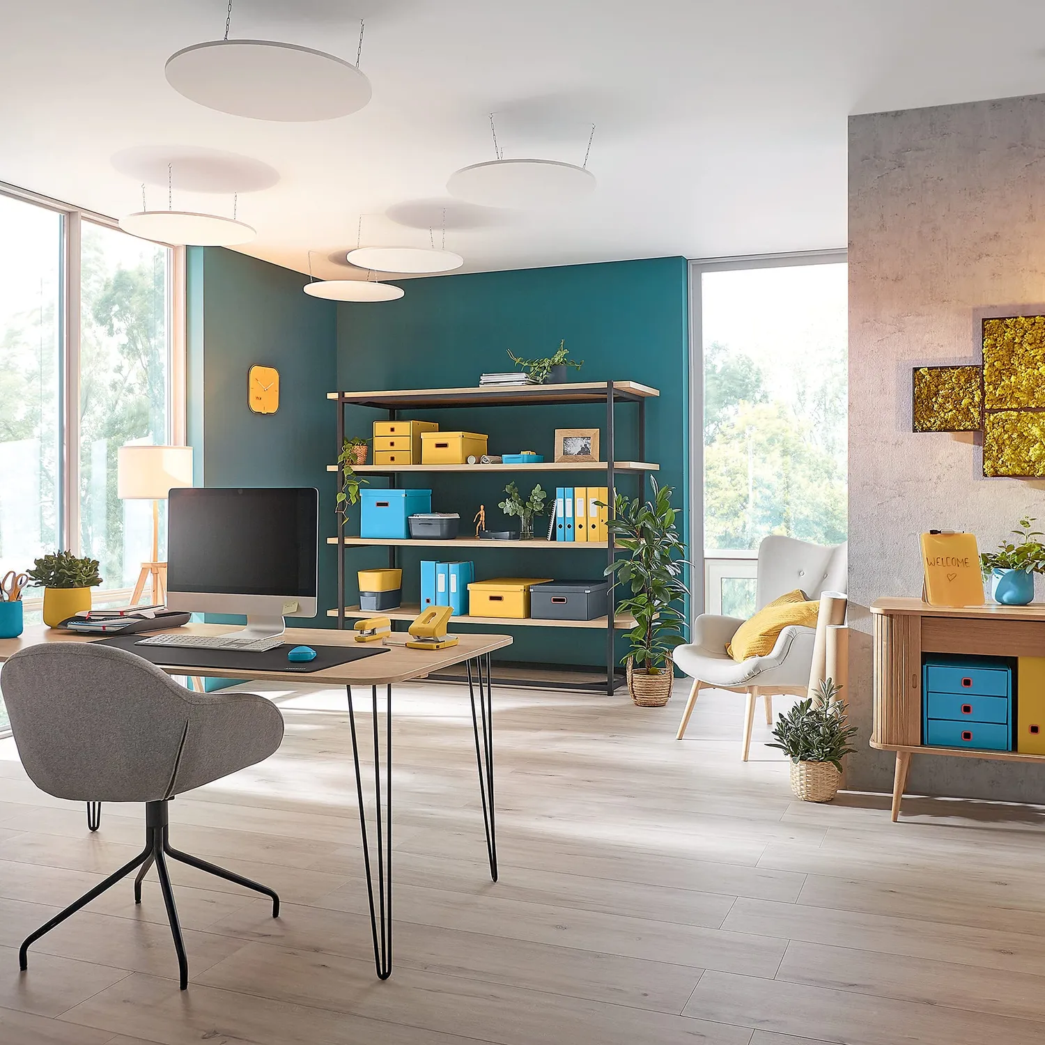 Leitz Ergo WOW Cosy vaso ceramica giallo caldo 143 mm opaco