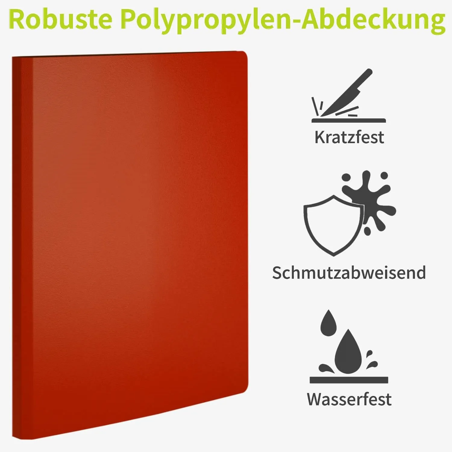 ACROPAQ portalistini A4 40 buste rosso porta documenti
