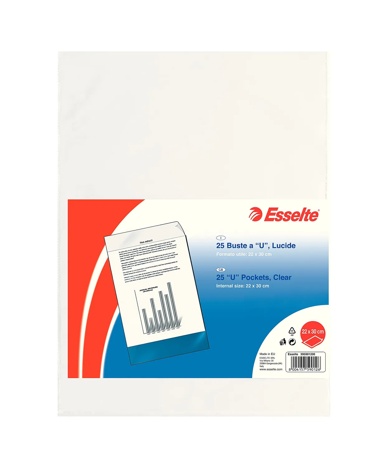 Esselte De Luxe buste trasparenti 15x21 cm 25 pezzi