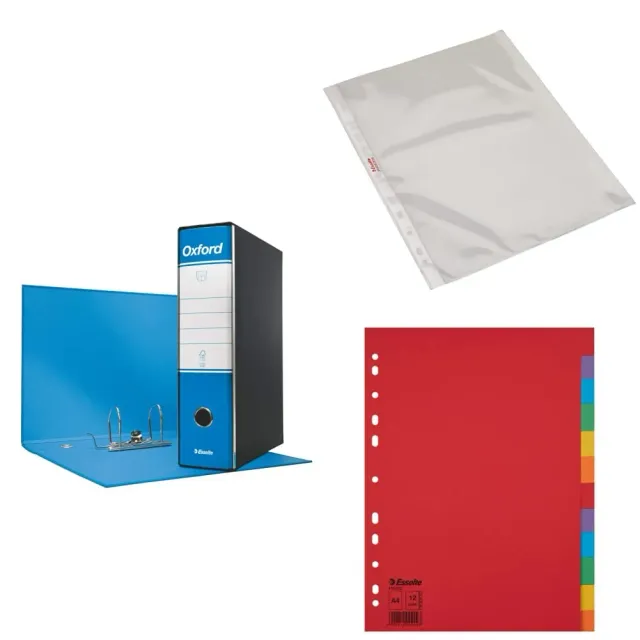 Oxford G85 registratore protocollo azzurro dorso 8 cm