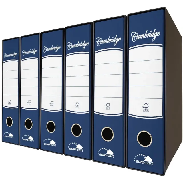 Euro Cart Registratore UNI 285x313 Raccoglitore A4 Blu 6 Pezzi