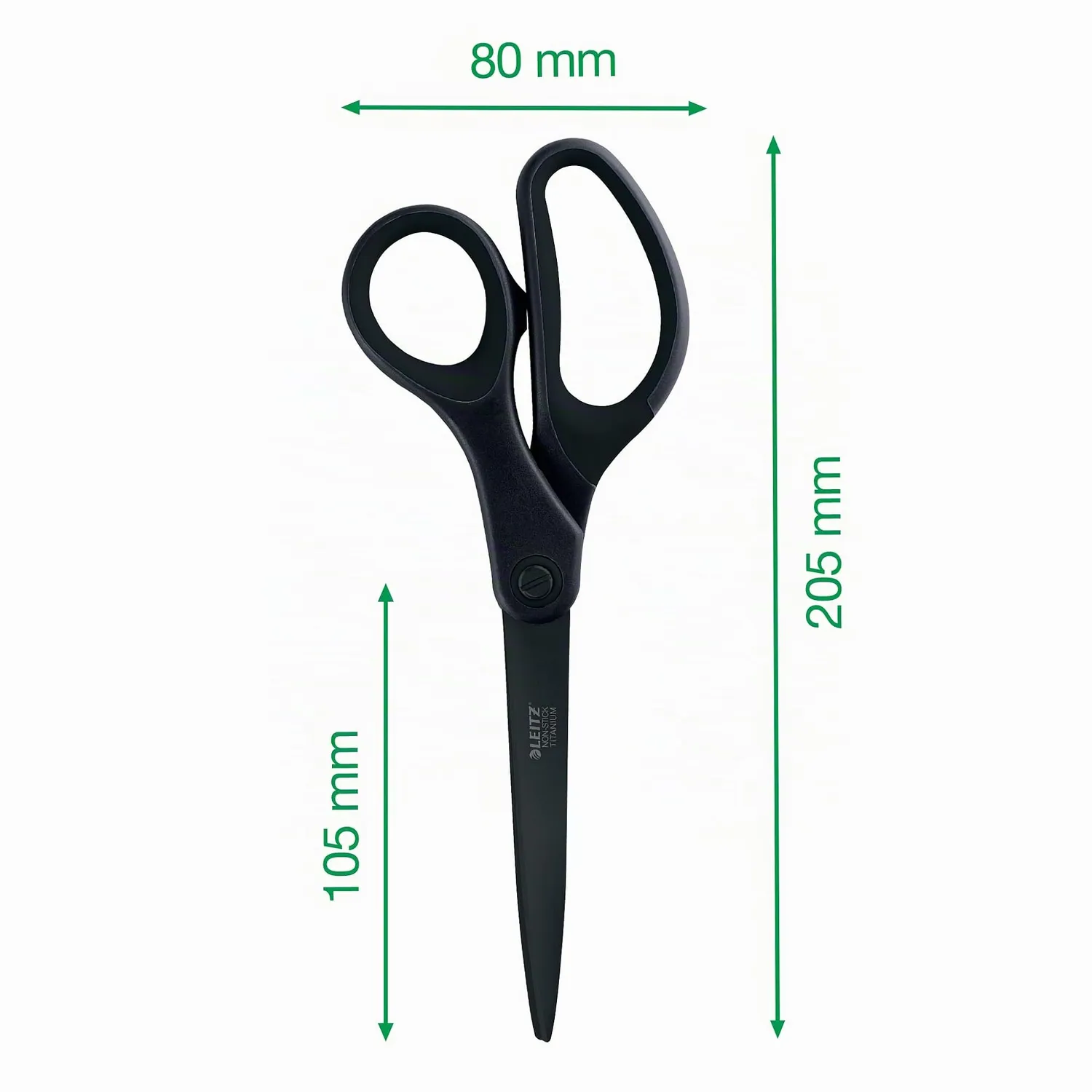 Leitz forbici titanio 20,5 cm nere antiaderenti precisione