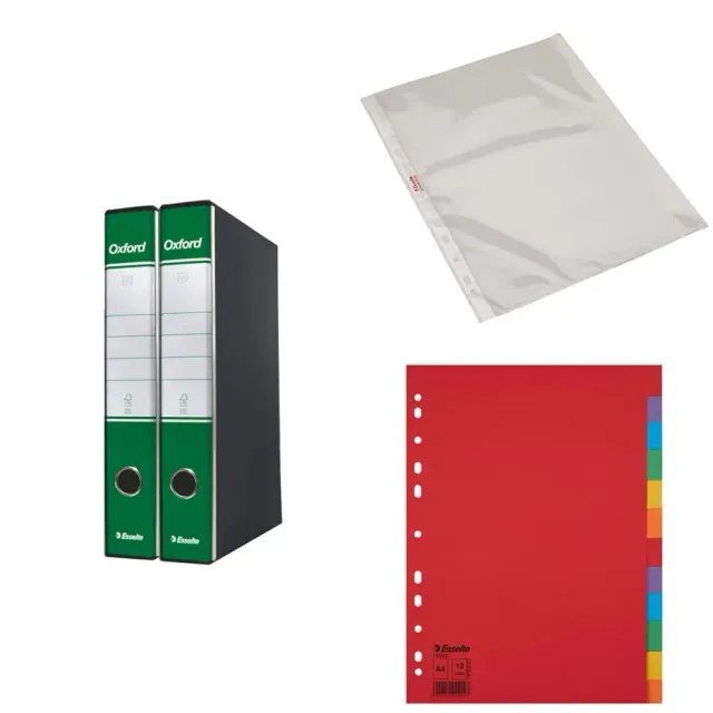 Oxford G82 registratori protocollo verde 8 pz dorso 5 cm