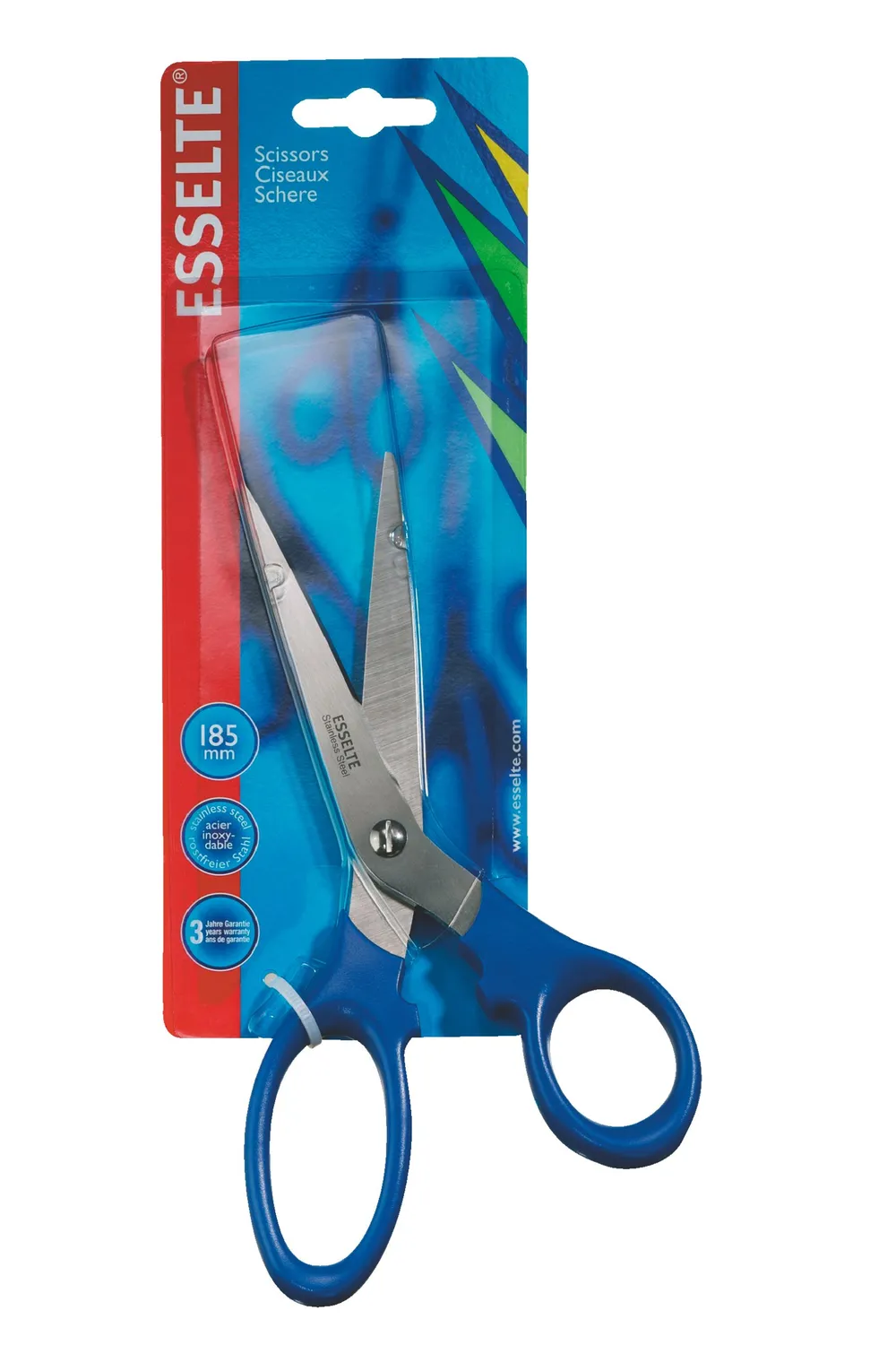 Esselte Office 82123 forbici 20 cm blu lame inox autoaffilanti