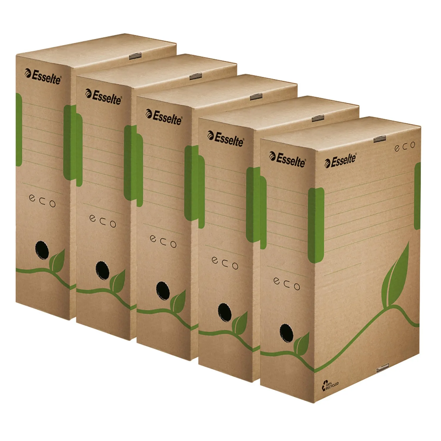 Esselte Ecobox Scatola Archivio A4 Dorso 10cm 25 Pezzi Cartone