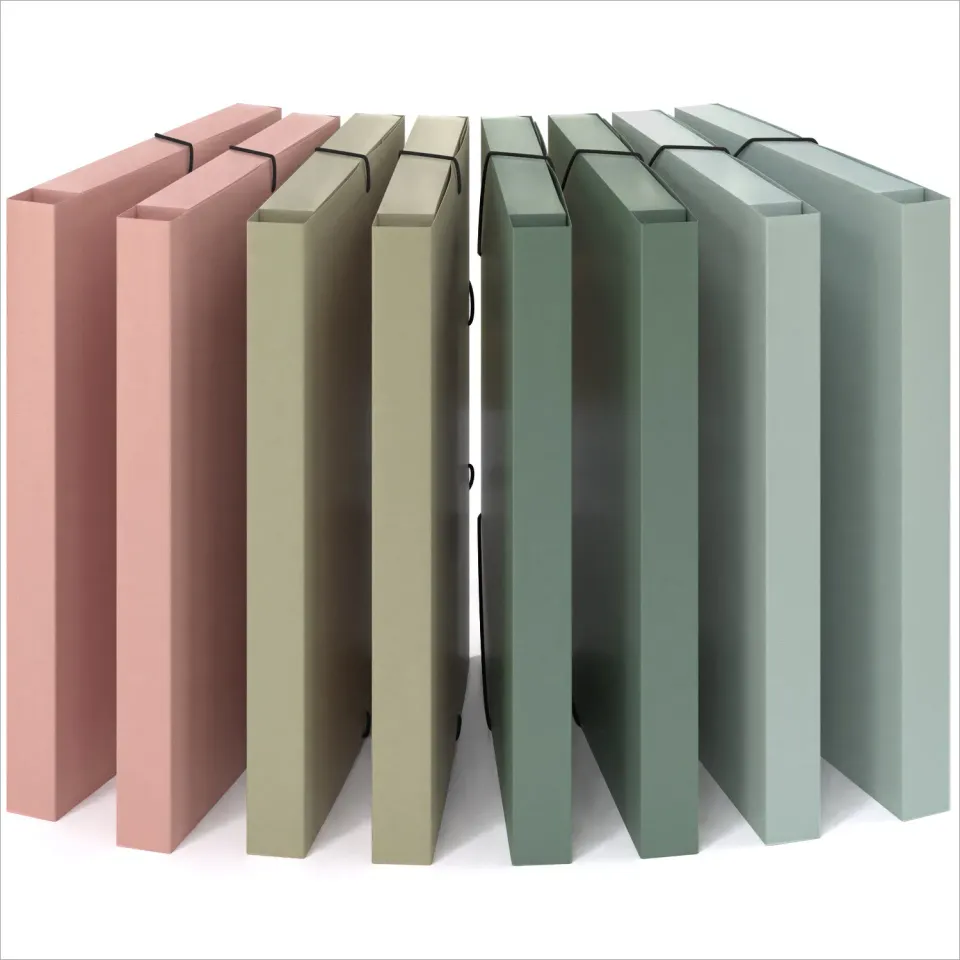ACROPAQ Cartellina elastico A4 dorso 2,5 cm terra 8 pezzi