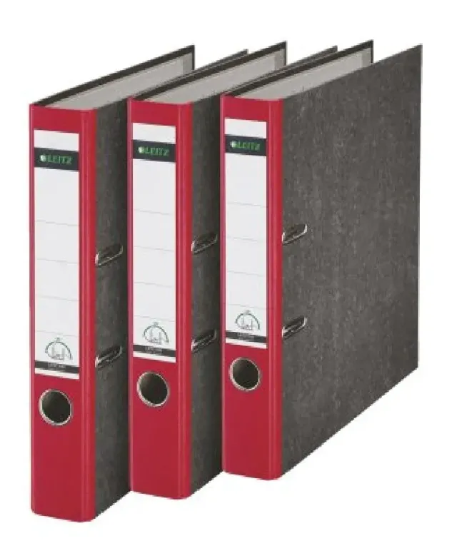 Leitz WOW 180A Raccoglitore a Leva Rosso 3 Pezzi Stretto