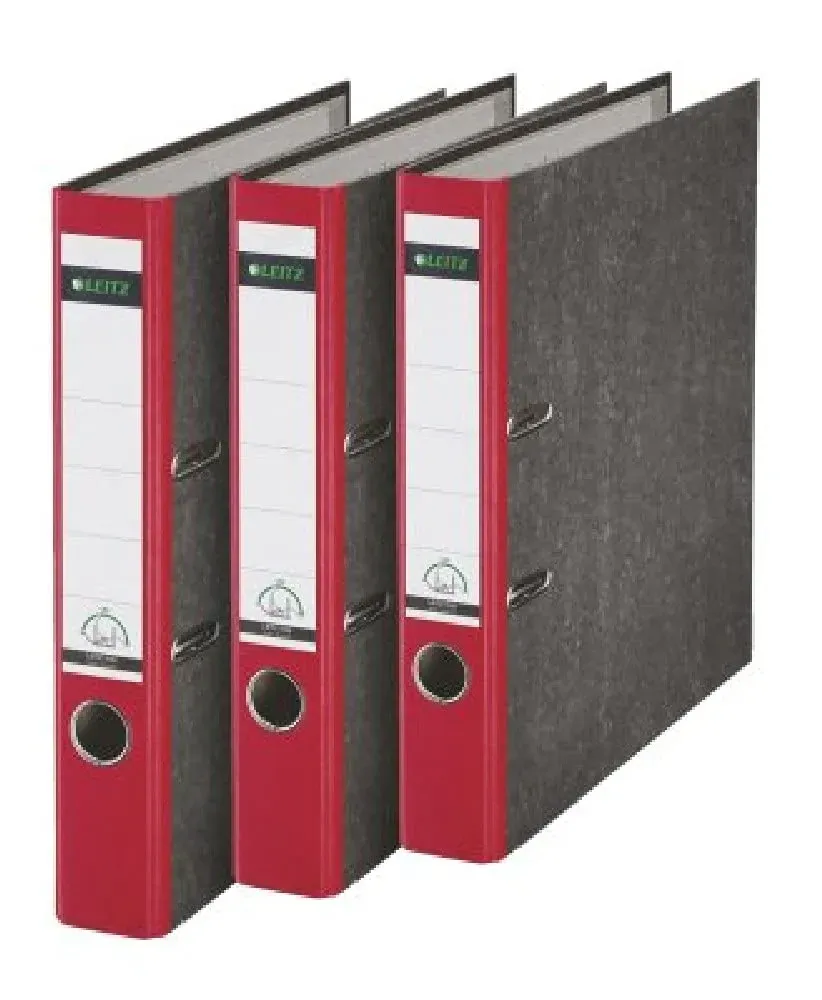 Leitz WOW 180A Raccoglitore a Leva Rosso 3 Pezzi Stretto