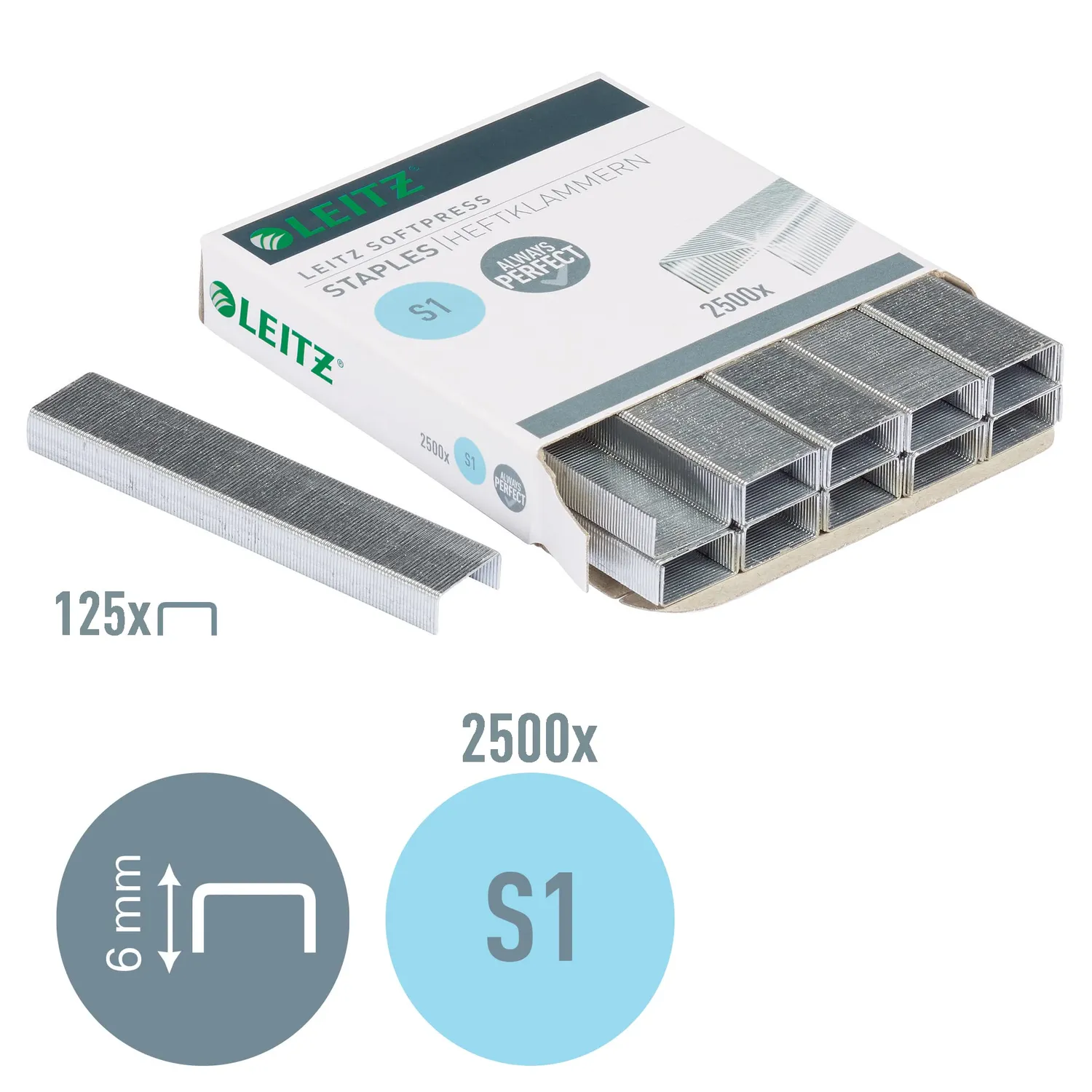 Leitz MyBox Softpress S1 punti metallici 2500 pz fino 30 fogli