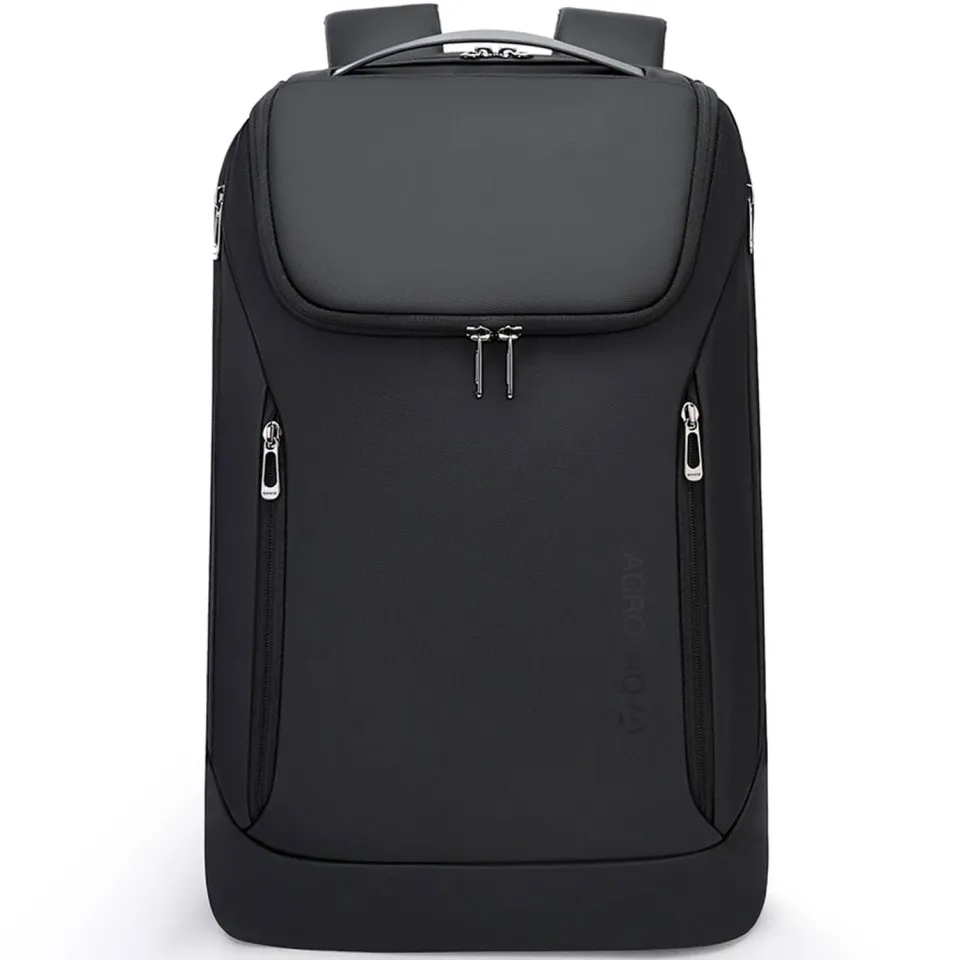 ACROPAQ Zaino Porta PC 15,6 Pollici Nero USB Impermeabile
