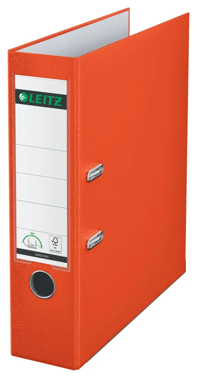 Leitz 10105020 registratore a leva A4 80 mm rosso chiaro