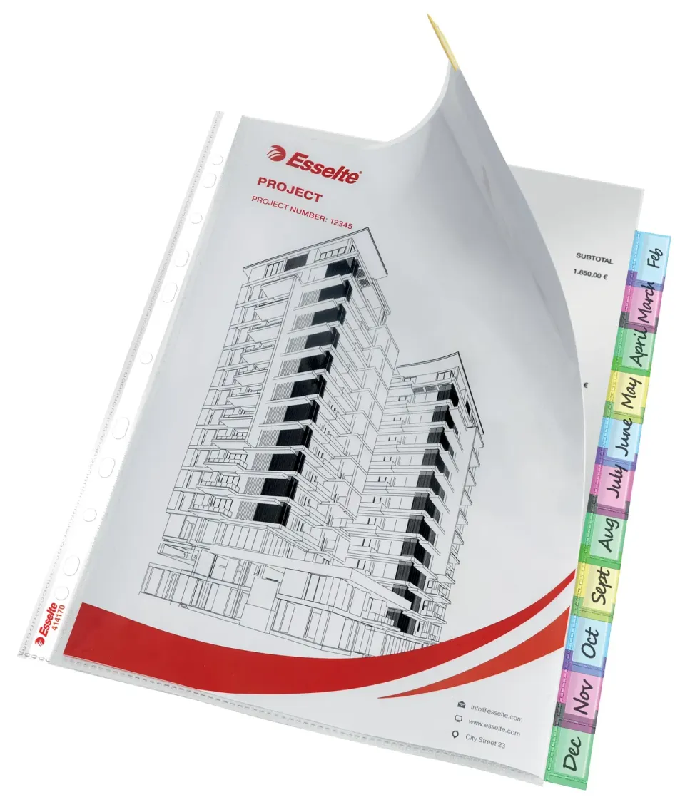 Esselte 414170 buste trasparenti A4 12 buste