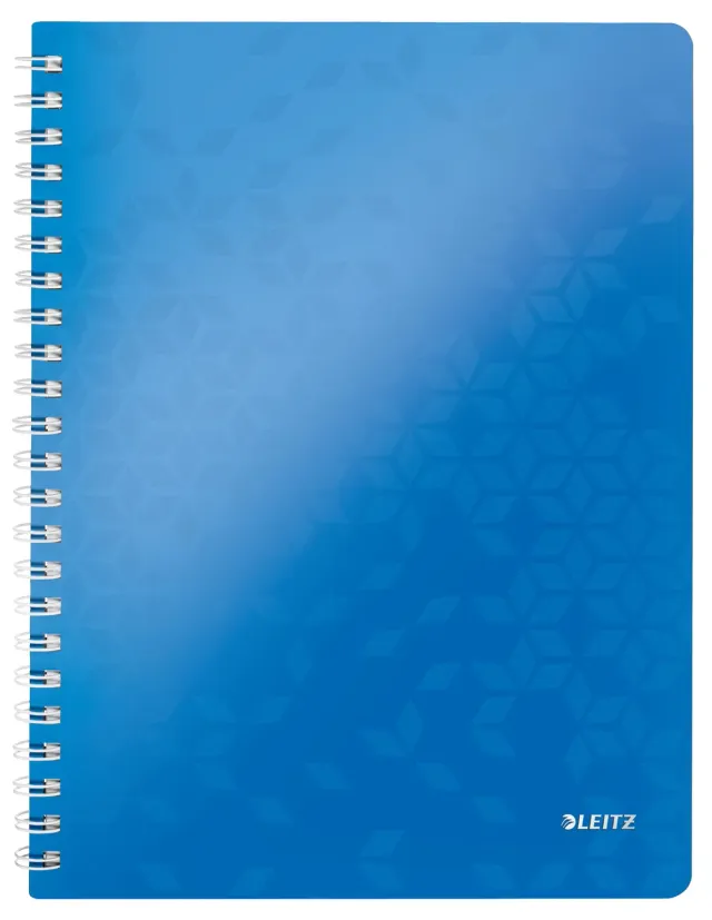 Leitz Ergo WOW Blocco Spirale A4 Righe 80 Fogli Blu PP