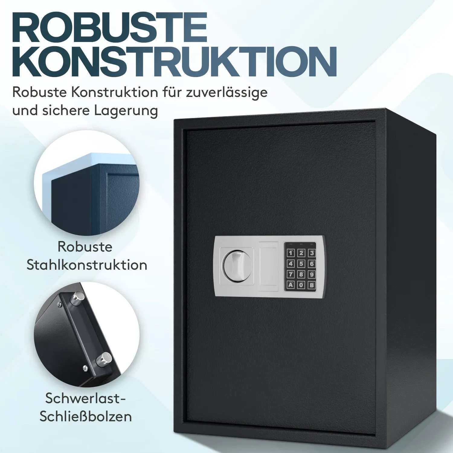 Acropaq Safe cassaforte elettronica grigio scuro ignifuga