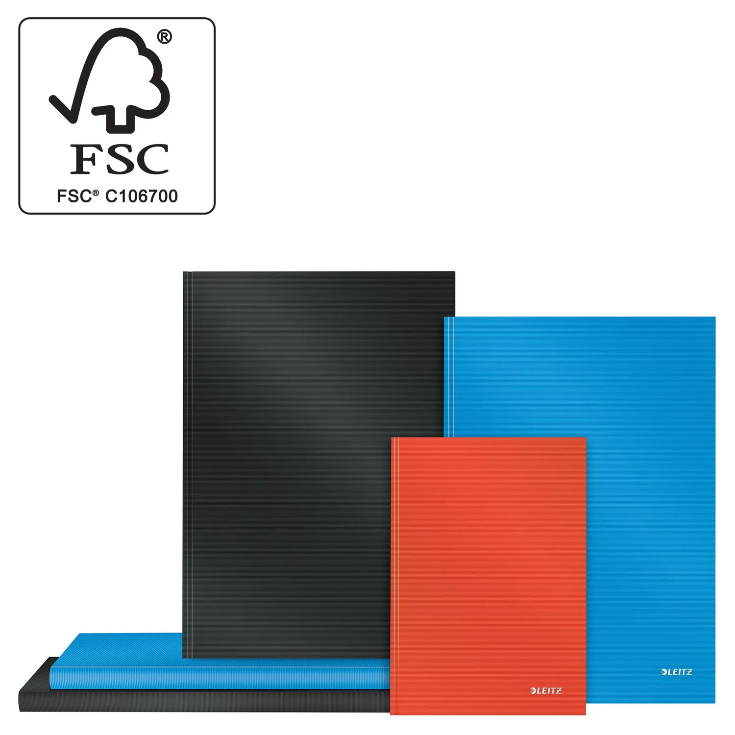 Leitz Solid 46660095 quaderno A5 a quadretti nero copertina rigida