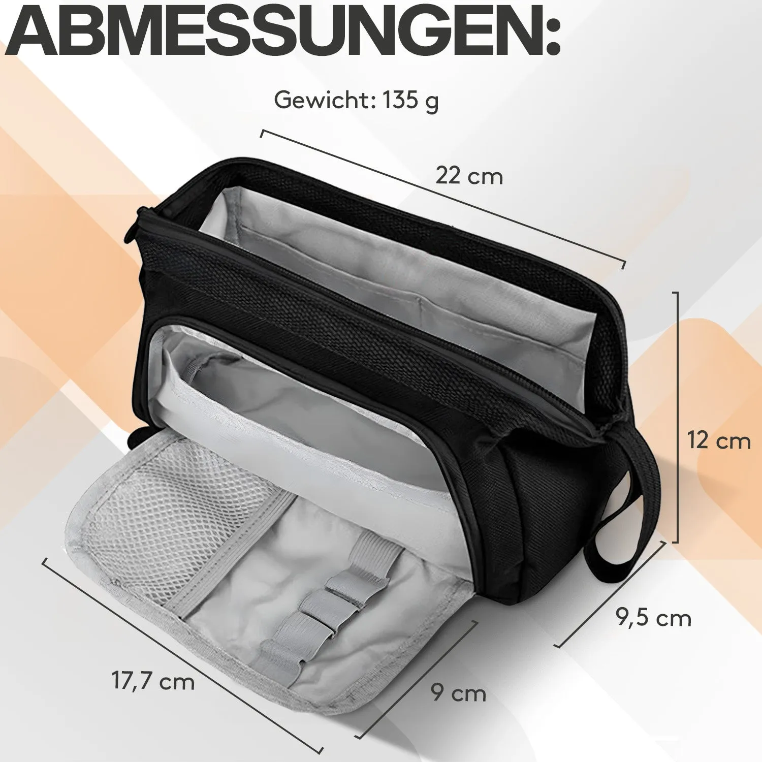ACROPAQ Astuccio Grande 2,5L Nero 50 Penne Poliestere
