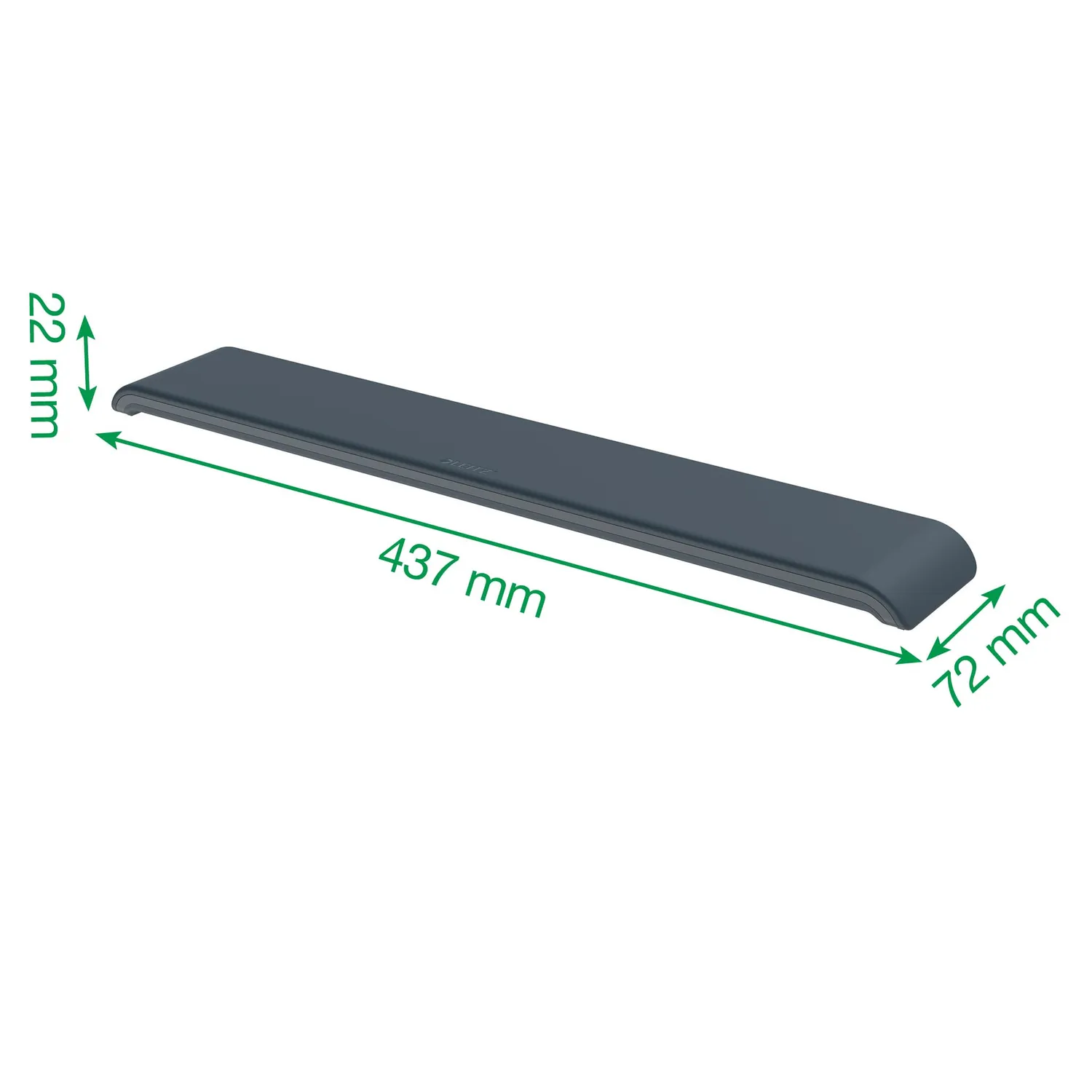Leitz Ergo 65230089 poggiapolsi tastiera grigio velluto 2 altezze