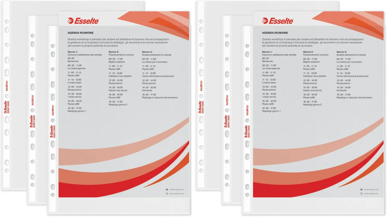Esselte Office buste perforate A5 antiriflesso trasparente 25 pezzi