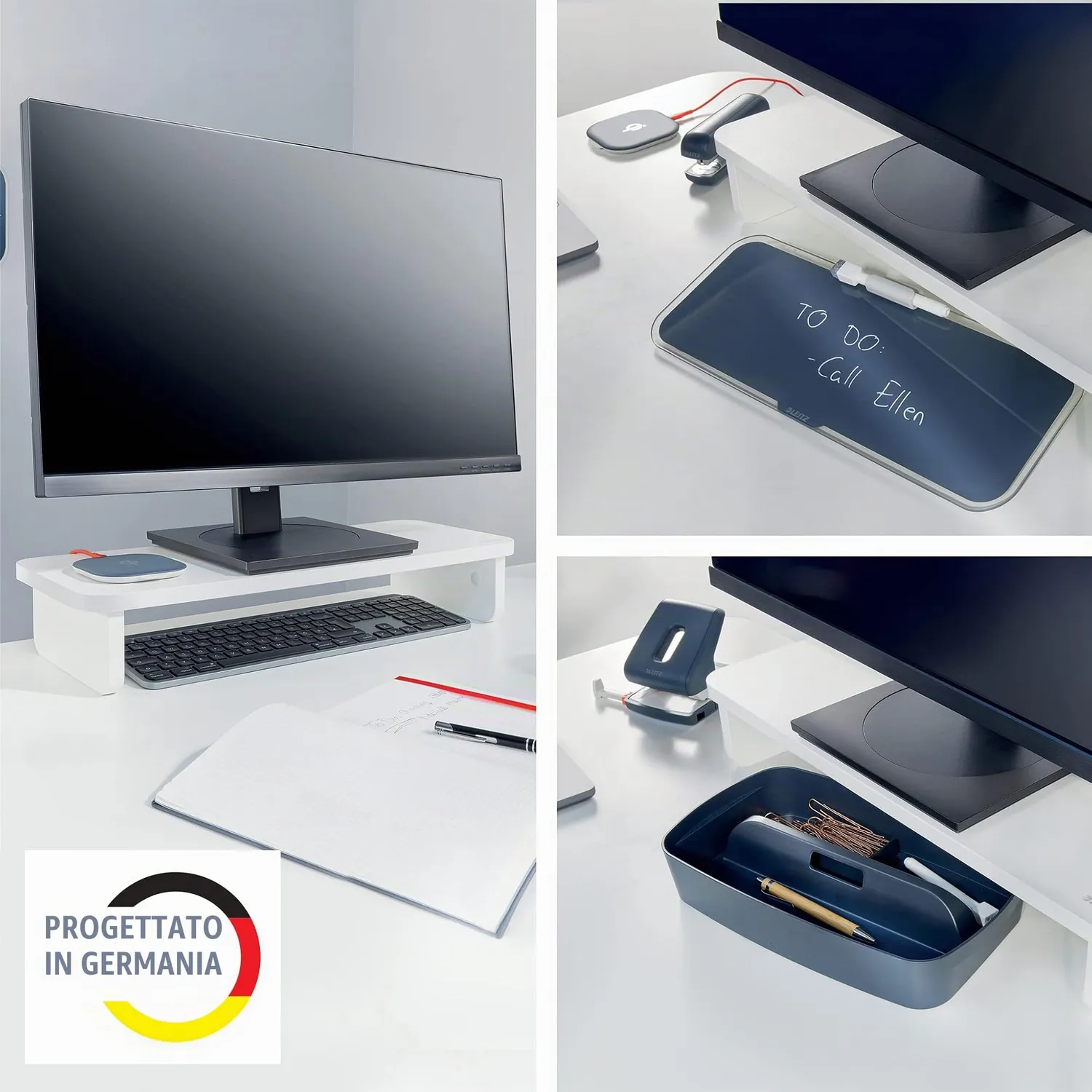 Leitz Ergo WOW Ergo supporto monitor 24" bianco 20 kg