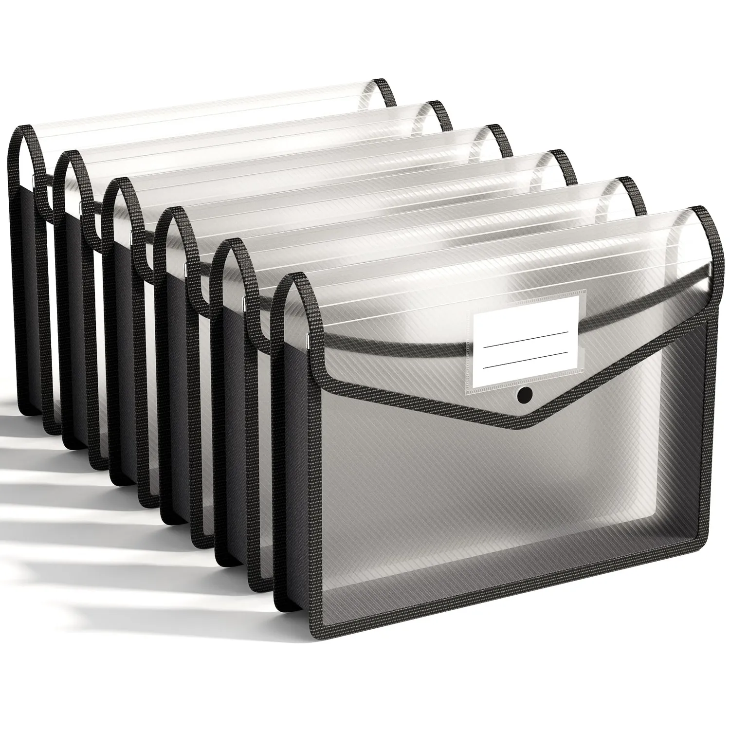 ABClife Cartelle A4 Plastica 6 Pezzi Colorate Bottone