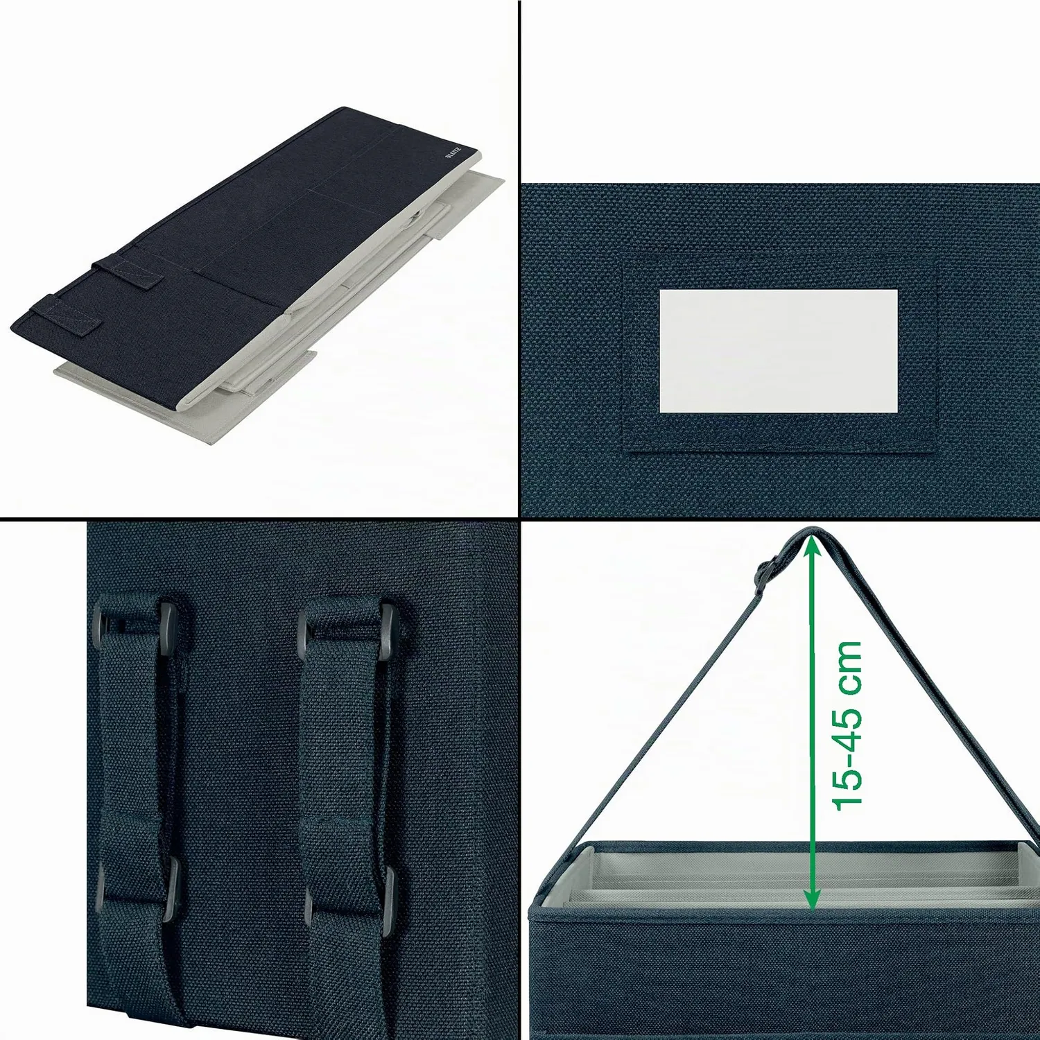 Leitz 65760089 borsa laptop 14" grigia compatta aperta