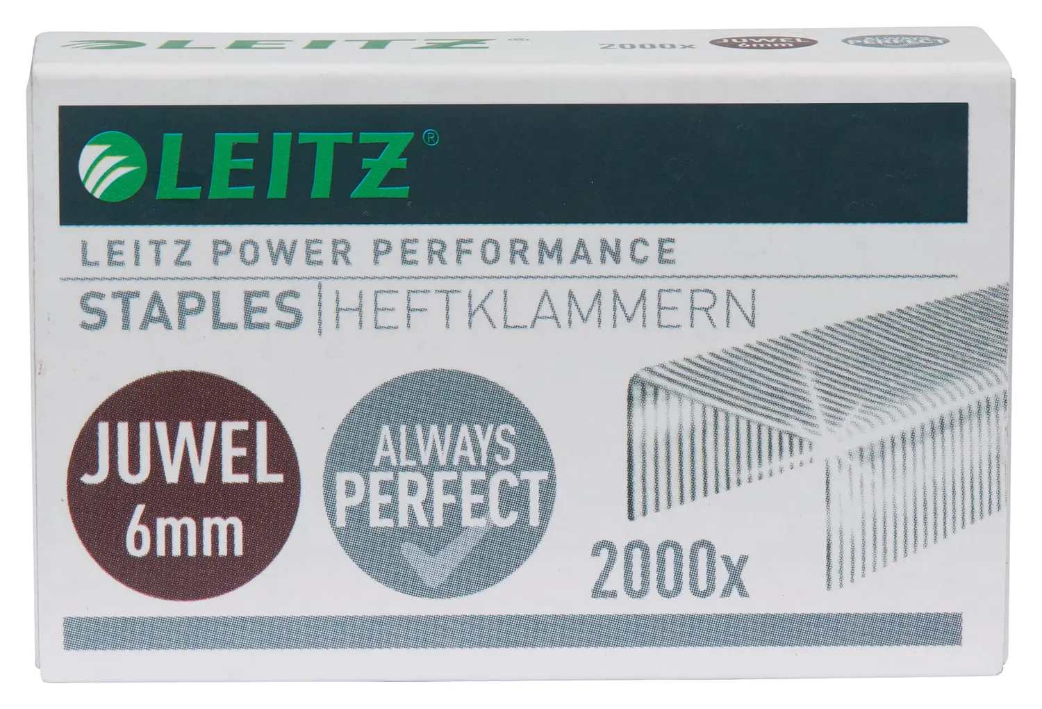 Leitz Juwel 56420000 punti metallici 6 mm zincati 2000 pezzi
